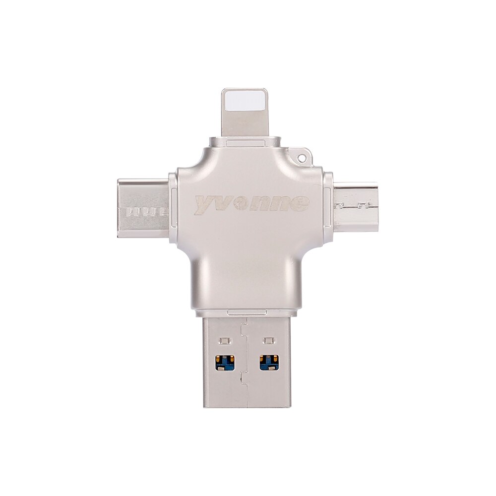 Yvonne  y23 usb-stick usb 2.0 u- schijf 32gb 16gb usb lightning micro usb type-c vier-in-één hoge snelheid otg u-schijf voor telefoon