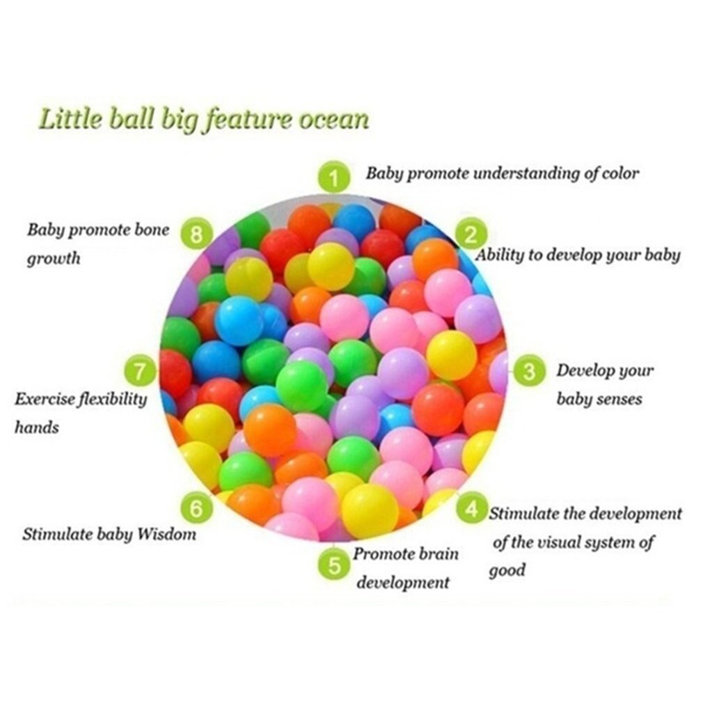 50pcs Ocean Ball Wave Ball Toy Ball Ce Certification Thickening Non-Toxic Tasteless Marine Ball Net Bag