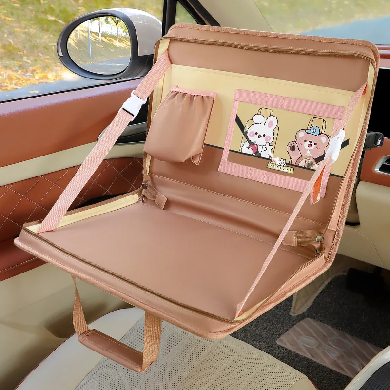 Tragbare Auto Laptop Schreibtisch Halterung Ständer essen Arbeit Auto Lenkrad Esstisch Halterung Auto Multifunktionale Lagerung Hängen Tasche: Orange