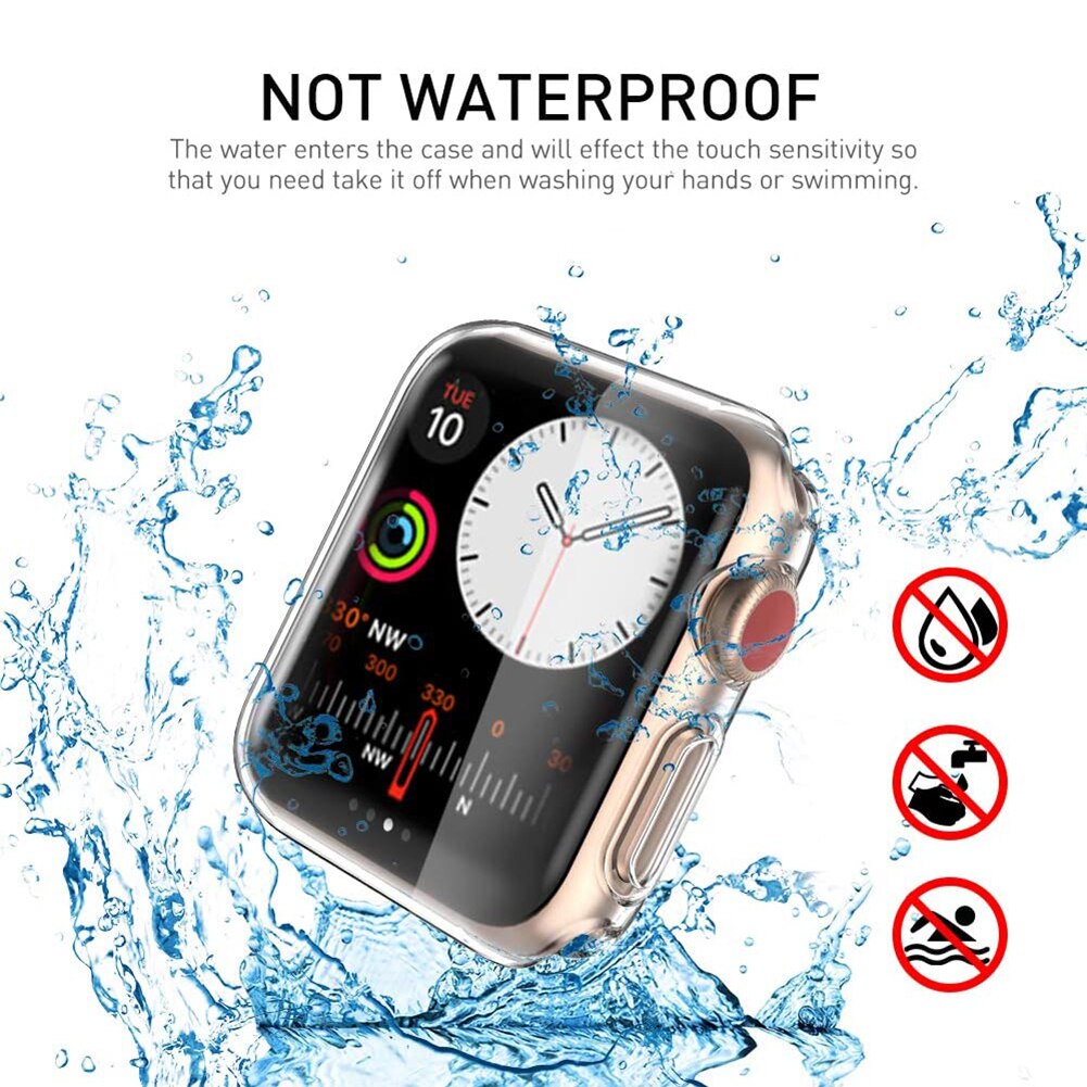 3x Tpu Transparant Cover Voor Apple Horloge Serie Iwatch 1 2 3 38Mm 42Mm Clear Soft Full Screen protector Case