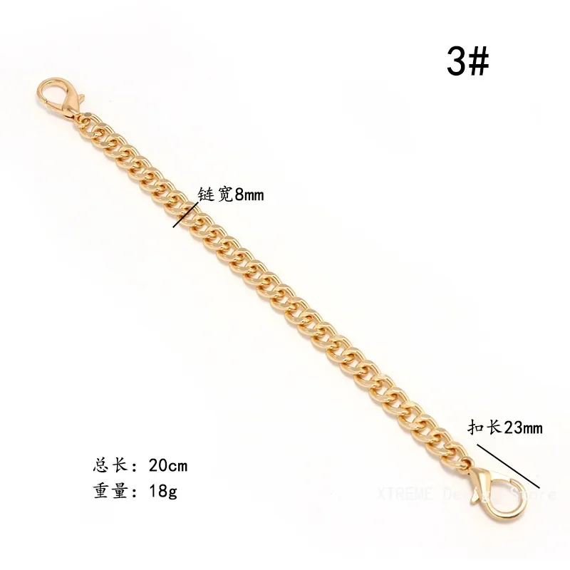 Extensor de correa de bolso cruzado de Metal, extensor de correa de hombro para bolso, dijes de accesorios de cadena de bolso, 1 ud.