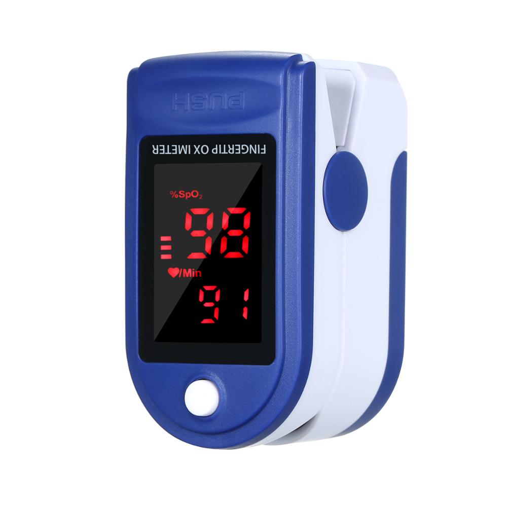 Bærbar blod oxygen monitor finger puls oximeter iltmætning monitor hurtigt inden for 24 timer (uden batteri): Hvid