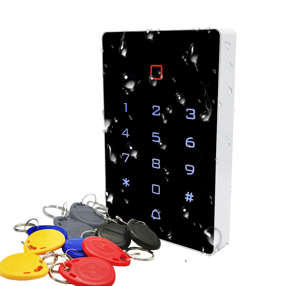 IP65 Waterproof RFID EM 125khz Proximity Card Outdoor Touch Keypad Controller Door Access Control System: T12EM Keyfobs