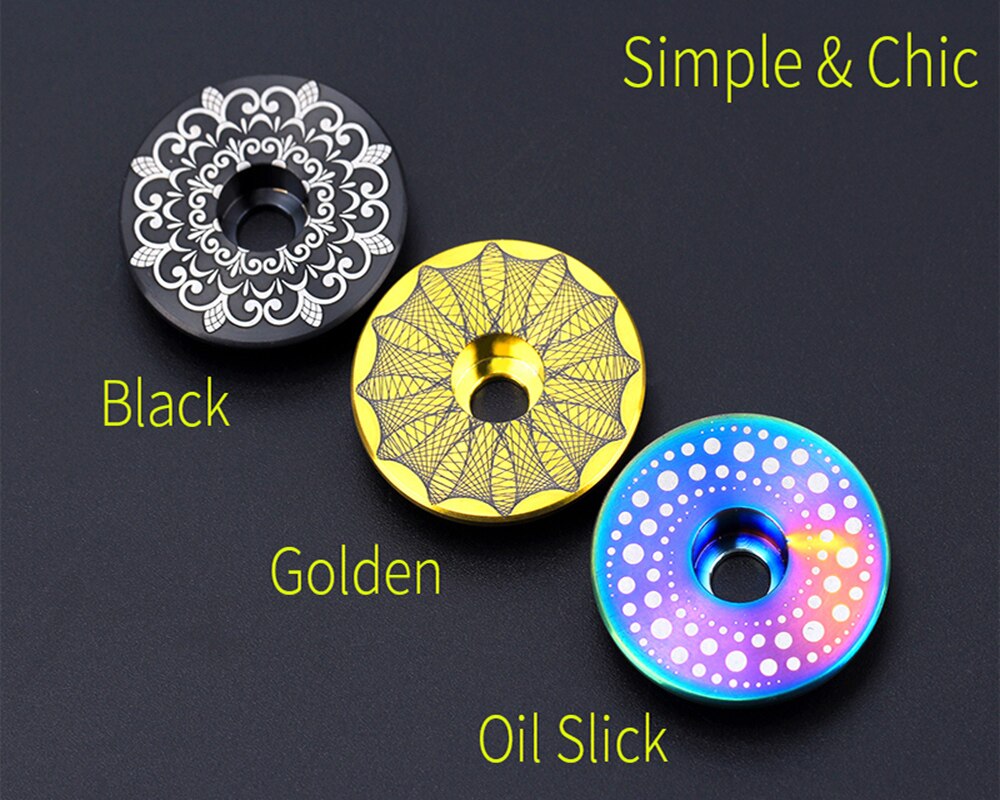 RISK Titanium Alloy Bicycle Headset Cap Suit 28.6mm+M6*30mm Bolts With waterproof pad Bike Stem Top Cap MTB Road Cycling