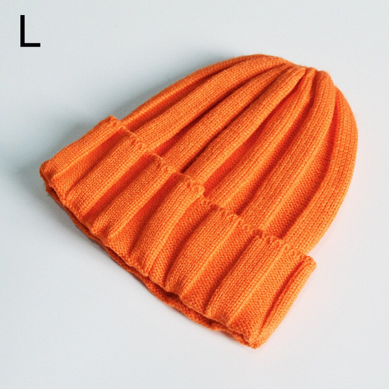 Gestrickte Baby Turban Mütze Warme Wolle Mützen Weichen Hütte Für freundlicher Mädchen Jungen neugeboren Elastische Kleinkind Kleinkind Winter Headwear Neue: Orange