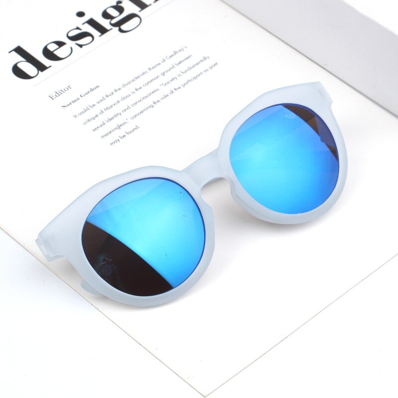 Crianças meninos meninas crianças óculos de sol máscaras lentes brilhantes uv400 proteção bebê ao ar livre colorido espelho reflexivo óculos de sol: H