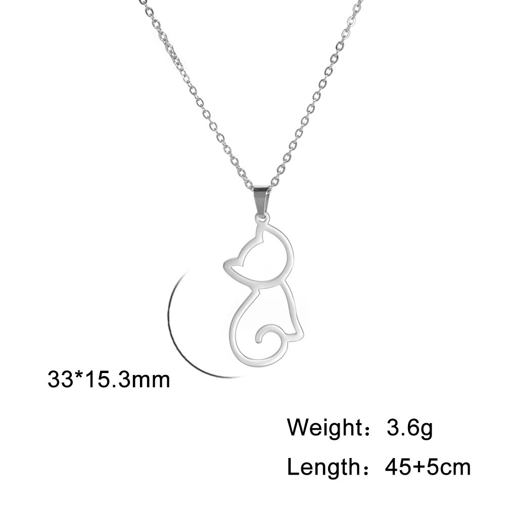 Cazador Schattige Dieren Kat Hanger Ketting voor Vrouwen Meisjes Mooie Poot Choker Halsketting Roestvrij Stalen Sieraden 2025