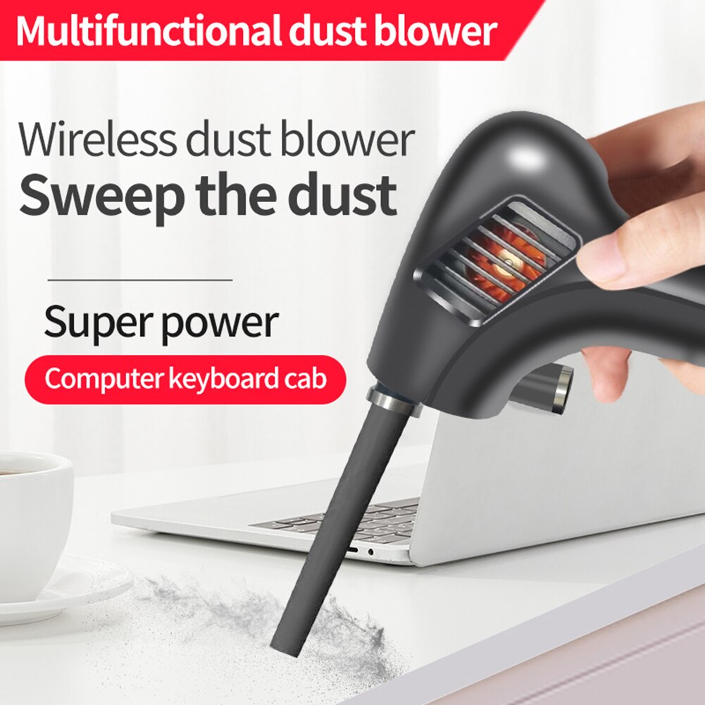 Compressed Air Can for Computers Electric Air Blower Computer Cleaning Cordless Air Dust Cleaner for PC Keyboard Crumbs Car