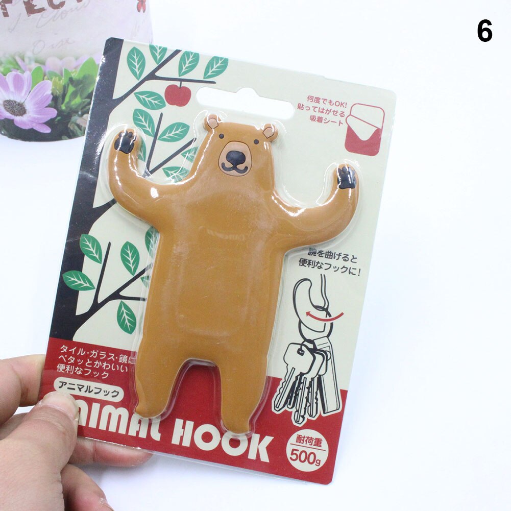 Hameçons animaux dessin animé en vogue | 1 pièce, pâte de réfrigérateur, décoration de maison Portable mignonne MDD88: 6