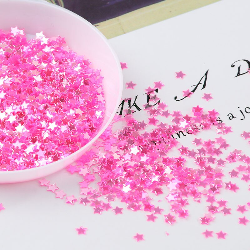 10 G/pak Transparante Kleuren 3Mm Little Star Vorm Losse Pailletten Diy Nail Craft Sieraden Maken, Bruiloft Decoratie Confetti