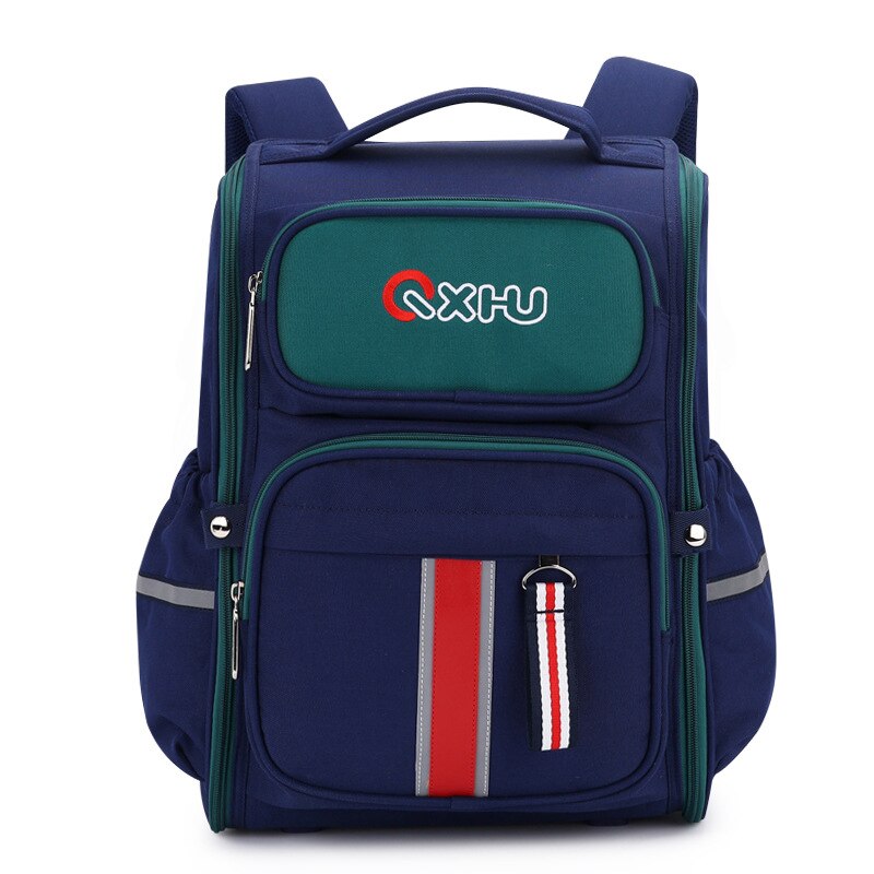 Grades 1-3-6 Collapsible Student Backpacks Children's Lightweight Cute Cartoons School Bag Kids Orthopedic School Backpack: Blue Green