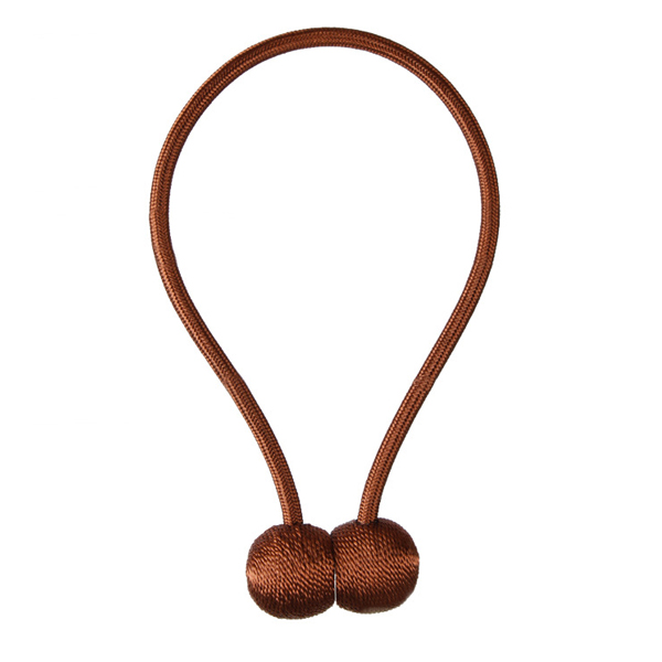 1 pc gardinfester sterke magnetiske dekorative gardiner knyterygger vevde tauholdere til gardininnredning: Kaffe