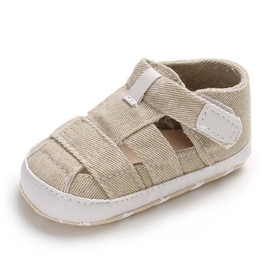 Sandalo di tela per bambini per 0-18M Baby Boys Girls primavera estate fondo morbido antiscivolo pre-walker First Walker Infant Toddler Shoes: Khaki / 11cm (4.33 in)