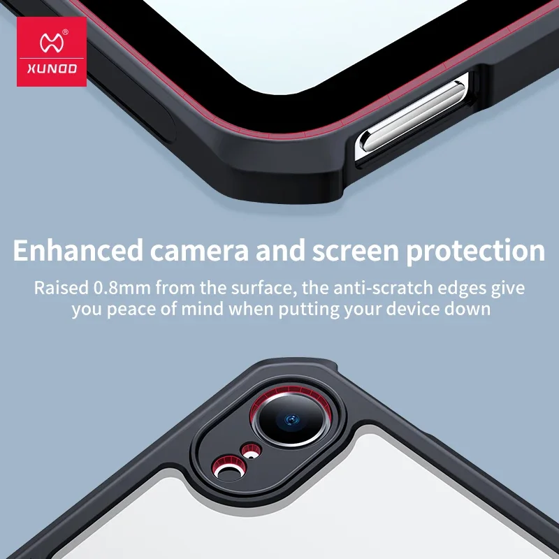 Voor iPad Mini 6 A17 Pro 2024 Tablet Case XUNDD Luxe Airbags Schokbestendig Beschermende Ultra Dunne Transparante Back Shell