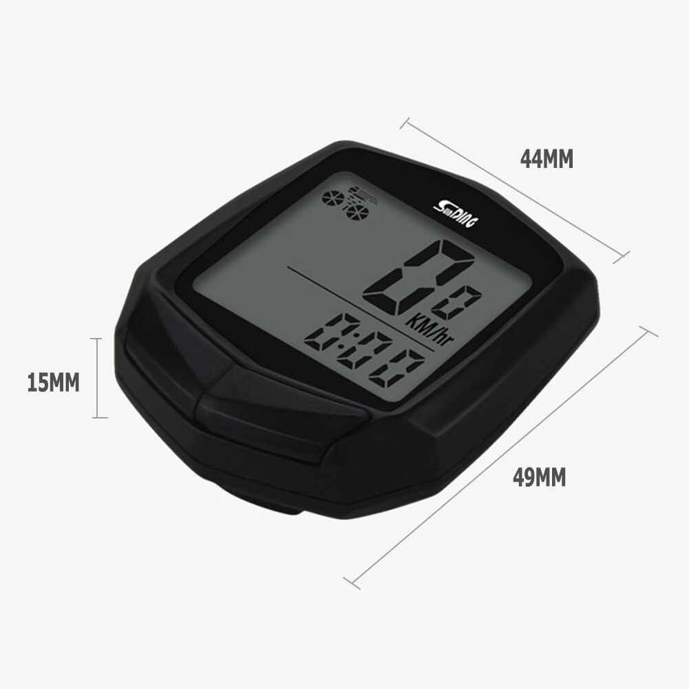 Sykkel speedometer lcd digital display sykkel kilometerteller vanntett sykkel datamaskin sykling kablet stoppeklokke utendørs riding tilbehør