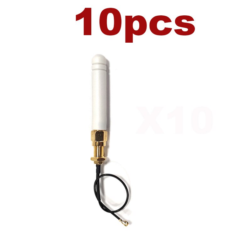 433 MHz antenne lora blanc 3dbi SMA connecteur mâle pliant 433 mhz antenne directionnelle + 21cm RP-SMA/u.FL câble queue de cochon: 10pcs