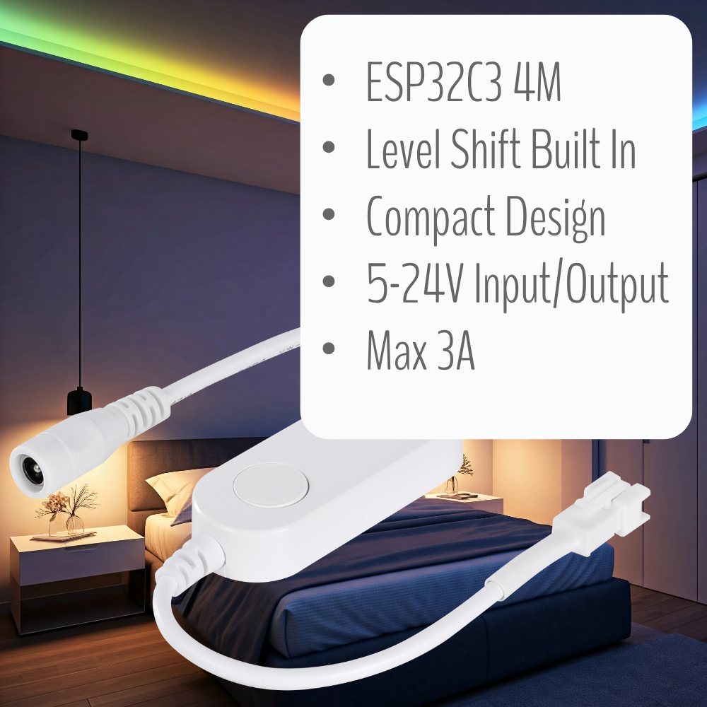 IoTorero WLED DC 5V-24V Easy Addressable Strip Light Controller WS2811 WS2812B WS2814 WS2815 Works With Home Asistant