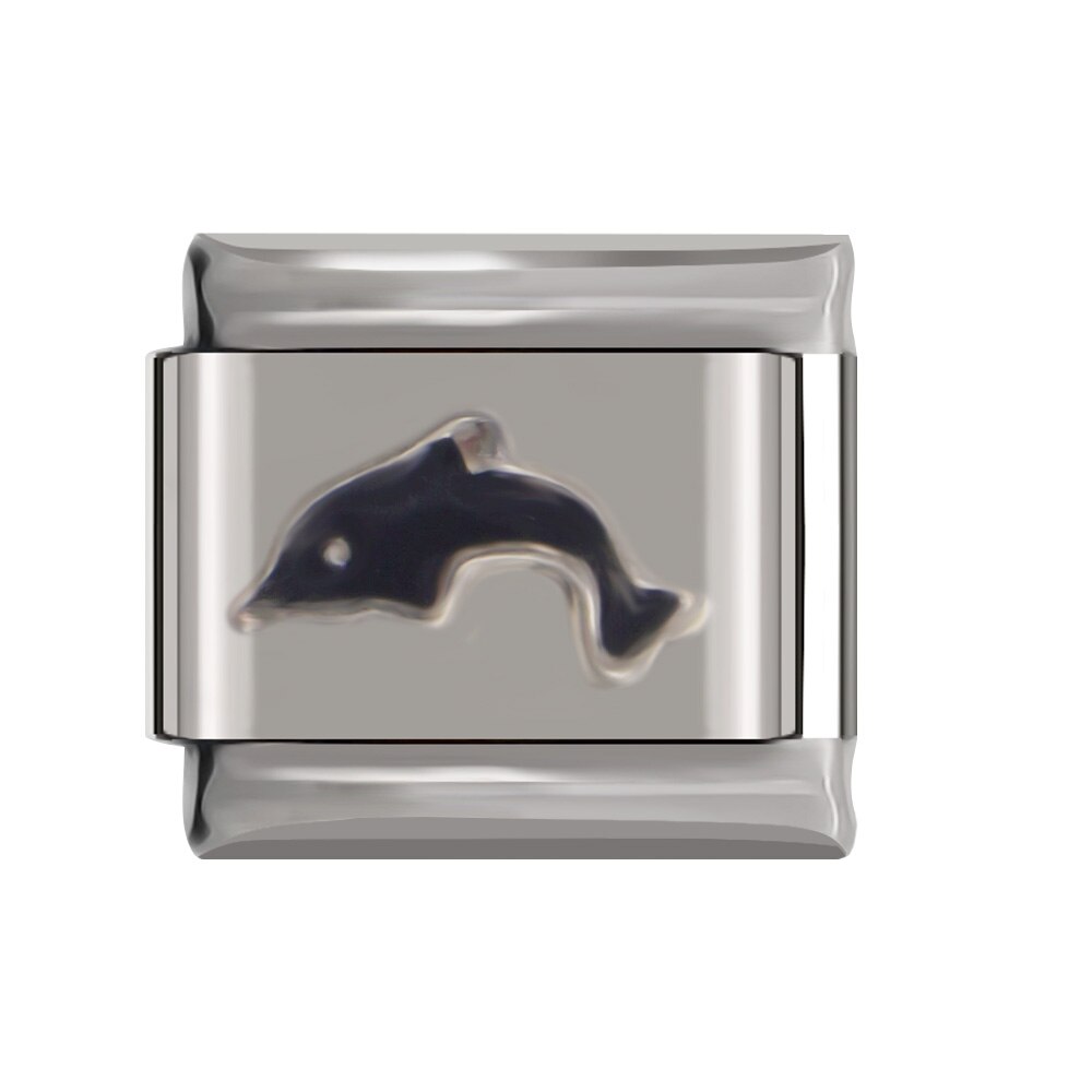 Hapiship Original Daisy Cross Football Star Charm Links Fit 9mm Bracelet Stainless Steel DIY Making DJtop66: F6