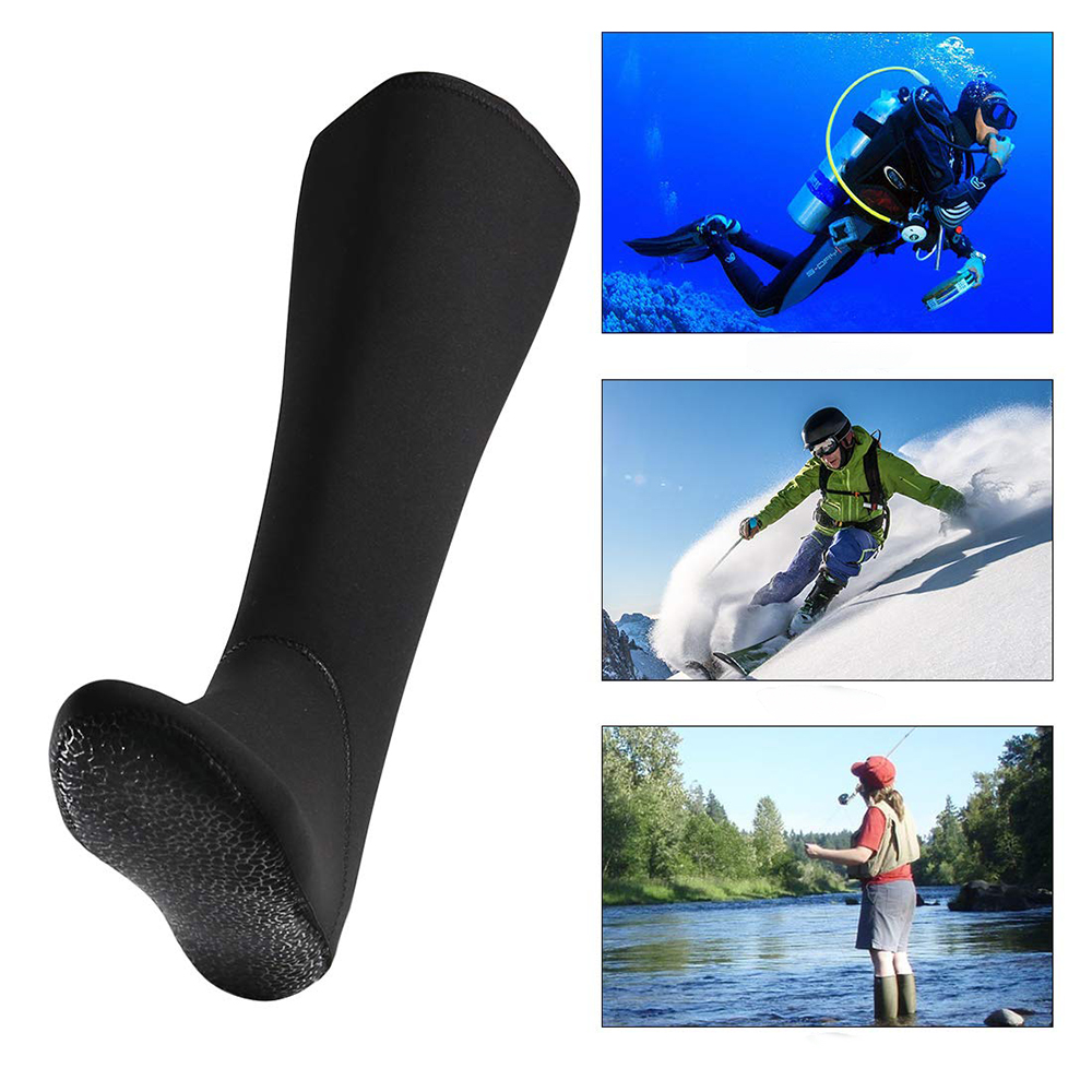 Sanlike komplet vandtætte sokker ventilation neopren sokker støvler til dykning ski surfing fiskeri sort