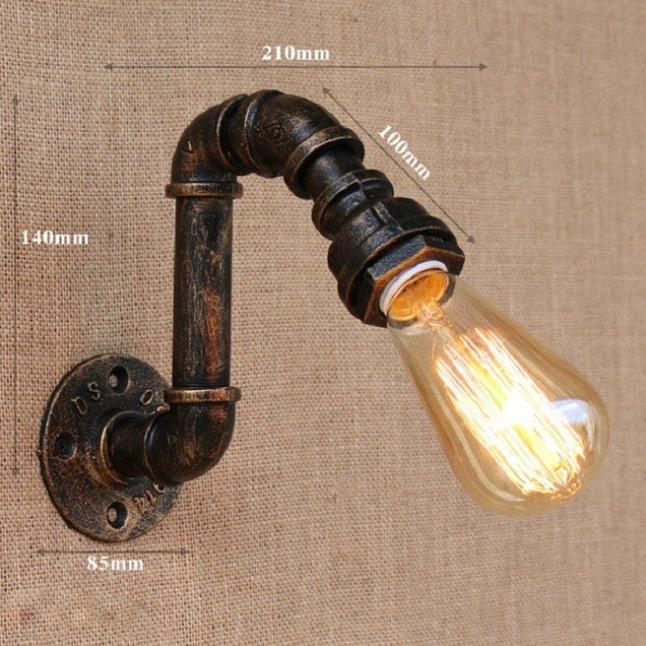 retro Industrie Zauberstab Lampe Jahrgang eisen rost Wasser rohr Lampen E27 Dachgeschoss Licht Überzogene Innen Beleuchtung Hause schlafzimmer Restaurant Deko: O
