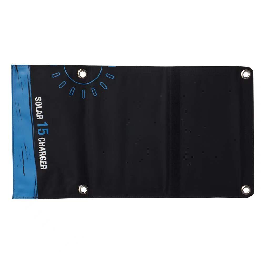 15W Solar Charger 2 USB Ports Foldable Portable Solar Phone Charger with SunPower Solar Panel for Smartphone