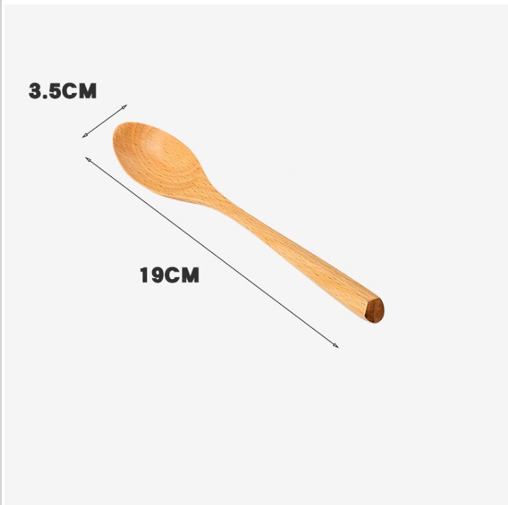 Japanese Natural Wood Plate Food Dessert Bread Serving Platter Fruit Breakfast Dishes Tray Sushi Salad Dinnerware Plate Stand: Spoon