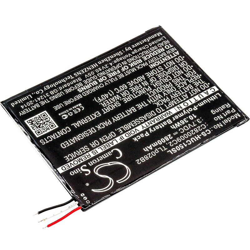 Cameron Sino 2800mAh Battery for Alcatel C2820009C2,TLp028B2,TLp028BC