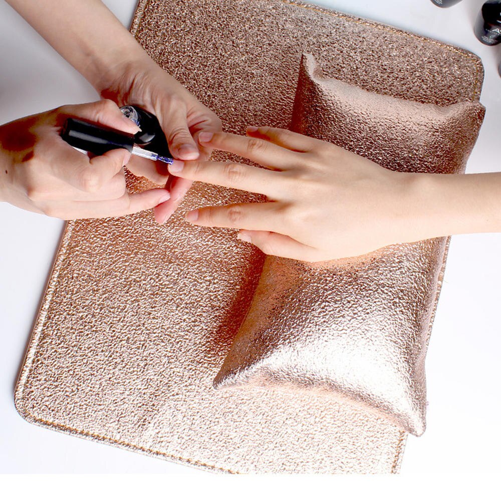 Kit de herramientas de manicura, cojín de cuero PU suave para manicura, cojín de descanso de manos, almohadilla para salón de manicura, soporte para muñeca y brazo, estera de esponja