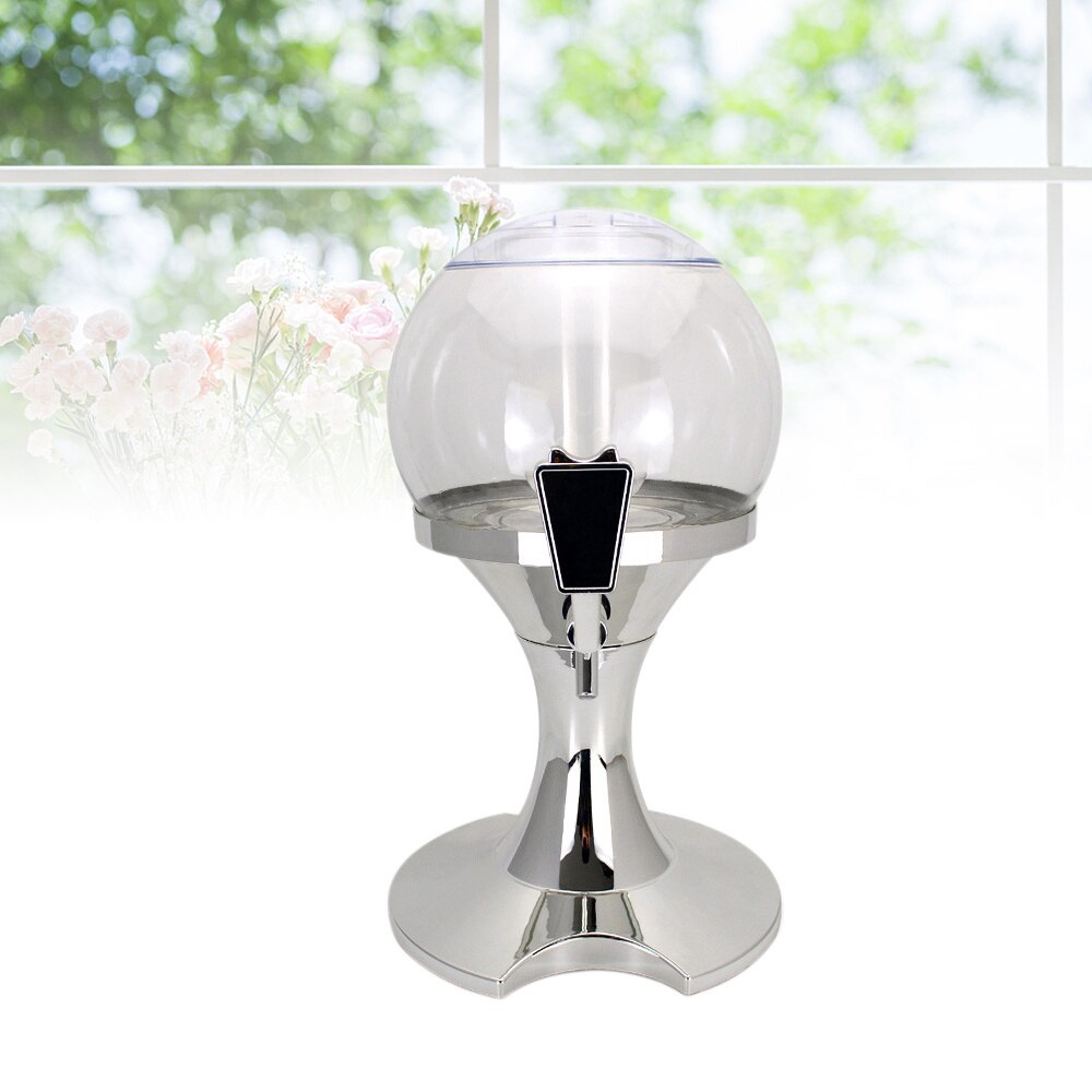 1 Pc 3.5L Sferische Bier Drank Dispenser Met Ingebouwde Ijs Container (Zilver)