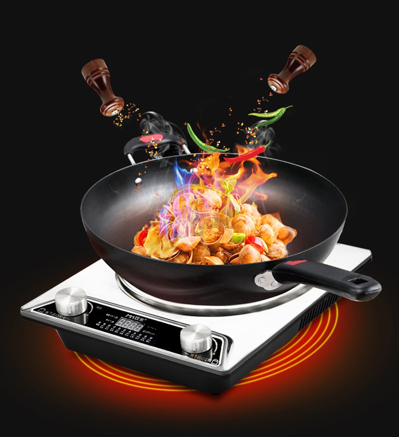 Household Induction Cooker Electric Hob Stir Fry High Power Induction Cooker Dual-use Waterproof Pot Cooking Stove