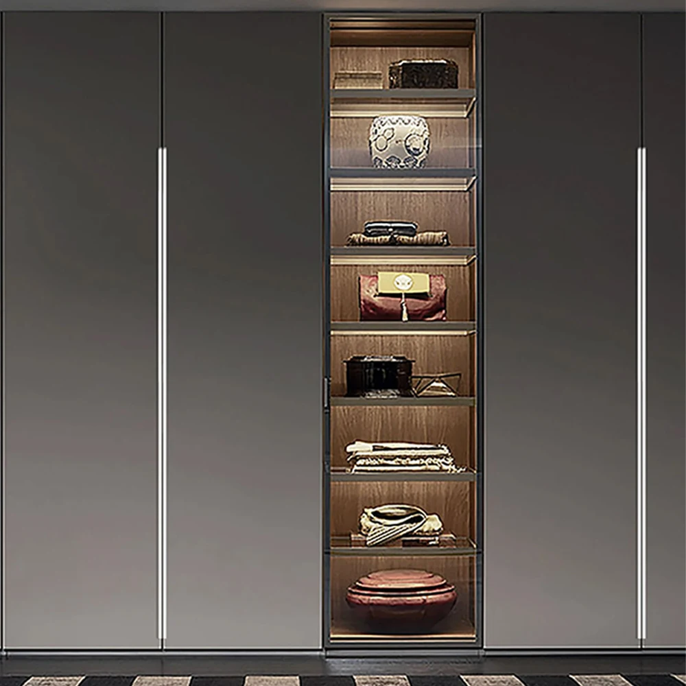 Hidden Kitchen Cabinet Handles Aluminum Alloy Long Furniture Handle Dresser Drawer Knobs Wardrobe Cupboard Door Handle Hardware