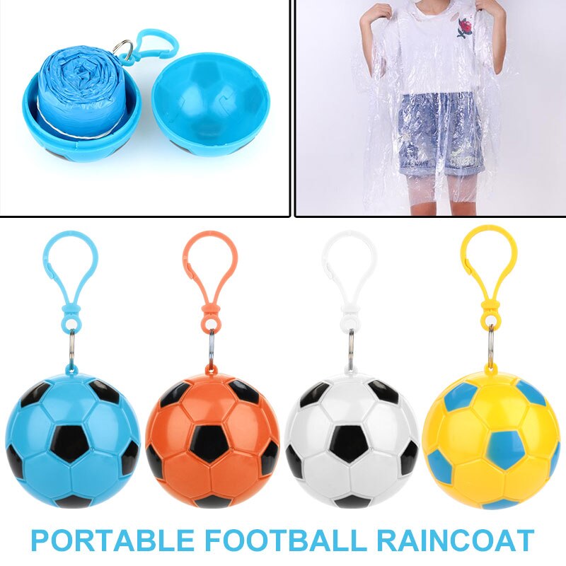 120 x 90cm fodboldbagage regnfrakker bærbar håndtaske poncho universal hat nødregn regnfrakker regntæt