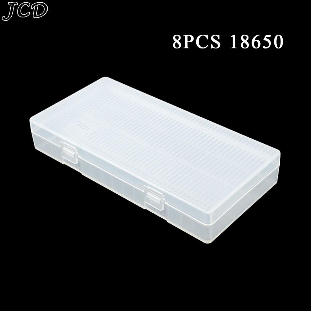 Jcd Hard Plastic 18650 Batterij Opbergdozen Case Houder Met Clip Voor 1/2/4/8x/10X18650 Oplaadbare Batterij Waterdichte Gevallen: 8Slot 18650