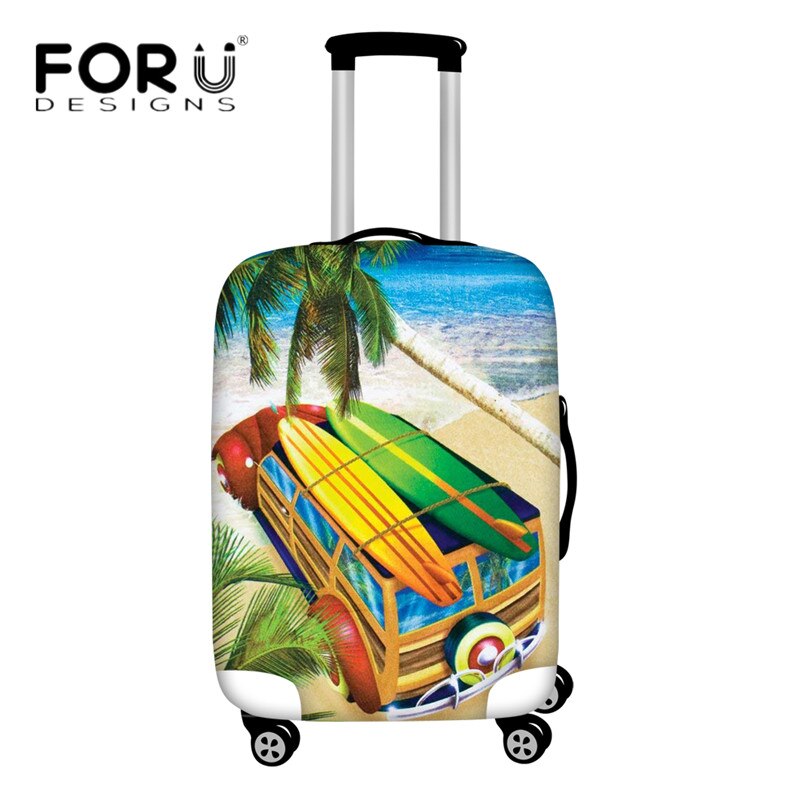 Luggage Cover - S/M/L - Dolphins Moon Print - Elastic, Waterproof, Dust-proof - For 18-30 Inch Trolley: HX036 / S