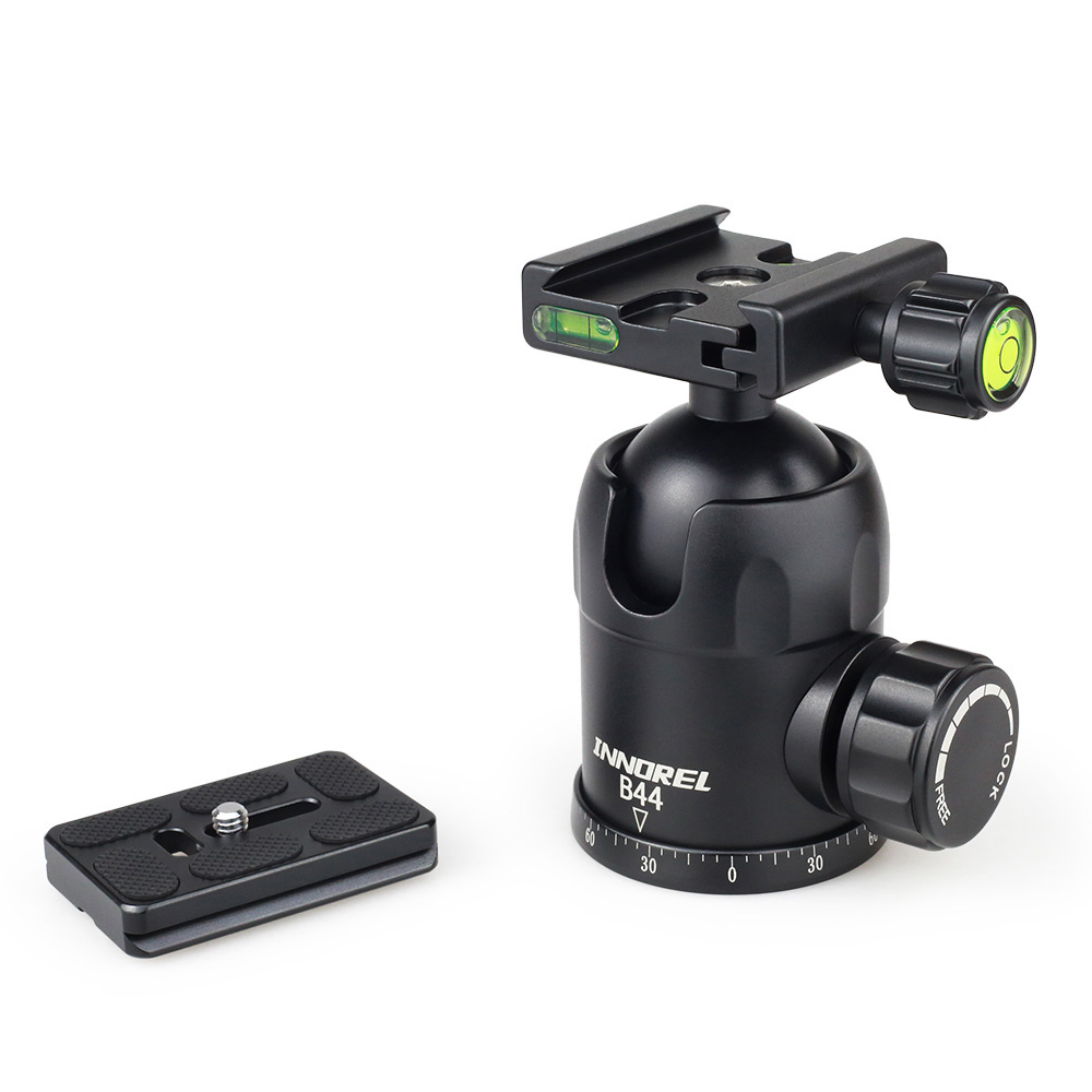 Innorel-tripé panorâmico de liga de alumínio b44/b36/b32 para câmera, carga máxima de 15/12/8kg, placa de liberação rápida, para lente telegráfica
