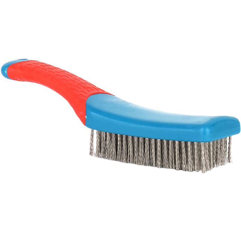 Brosse métallique robuste en acier inoxydable avec poignée en plastique confortable – Parfaite pour enlever la rouille, le soudage des scories, la saleté et la peinture.