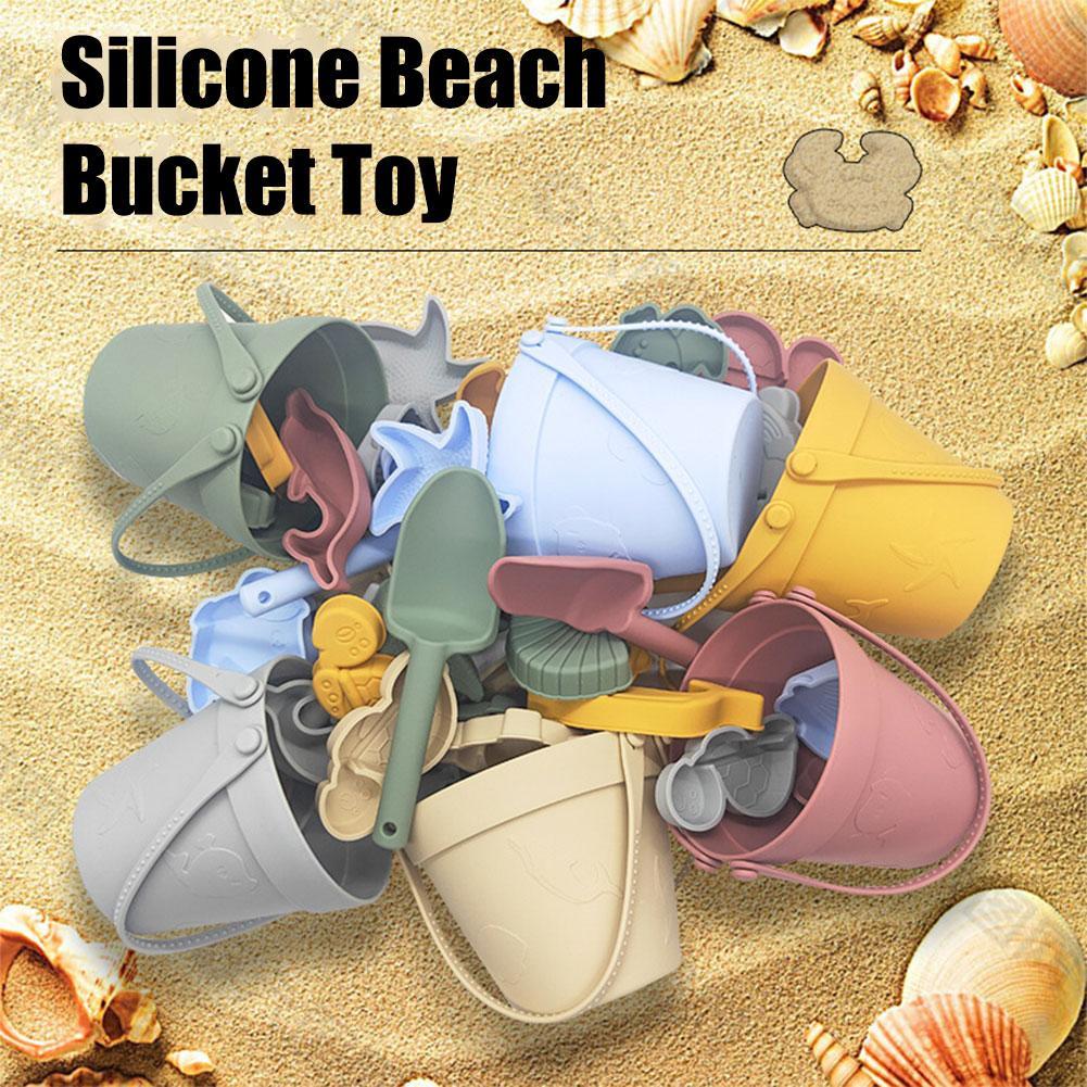 Children Summer Toys With Cute Animal Model Ins Seaside Beach Toys Rubber Dune Sand Mold Tools Sets Baby Bath Toy Kids Swim Toy