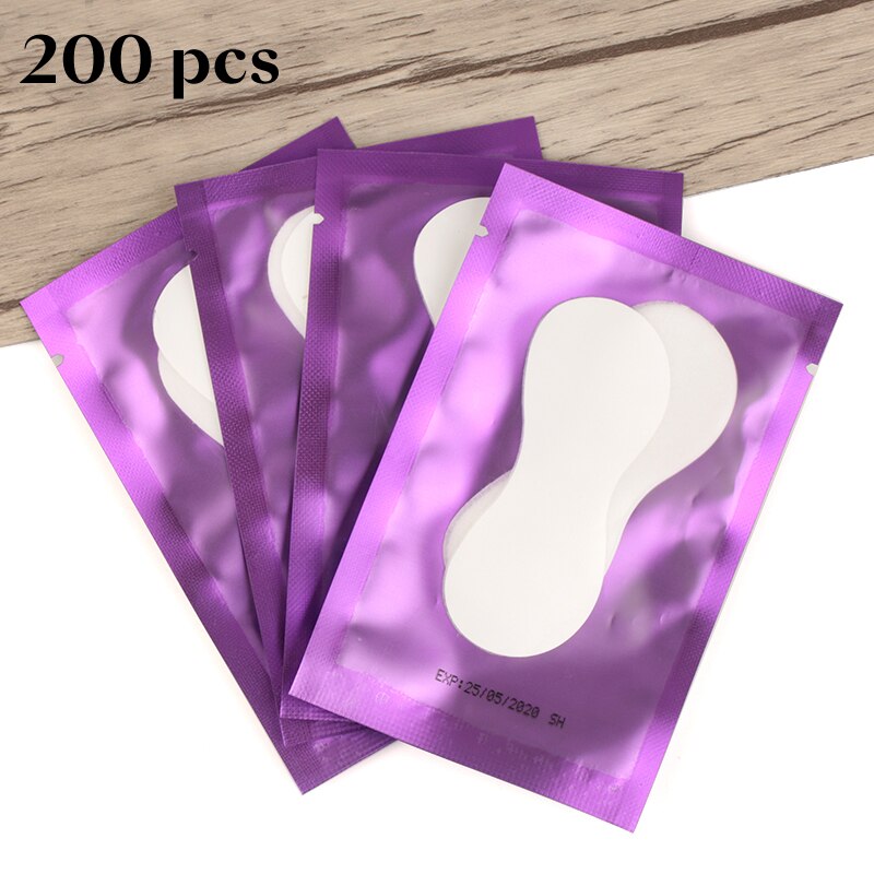 200Pairs Wimper Extension Papier Patches Hydrogel Gel Pads Pluizende Geënt Valse Wimpers Benodigdheden Make Gereedschap