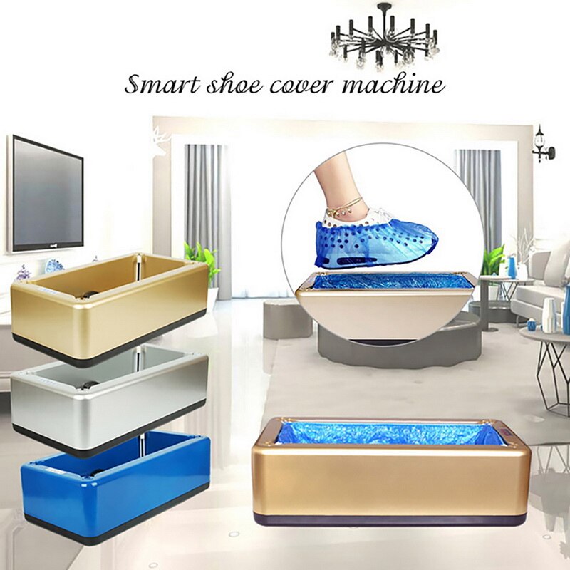Automatische Schoenen Dekken Dispenser Huishoudelijke Stepping Wegwerp Booties Maker Droplet Stof Machine Schoen Cover Voor Home Office