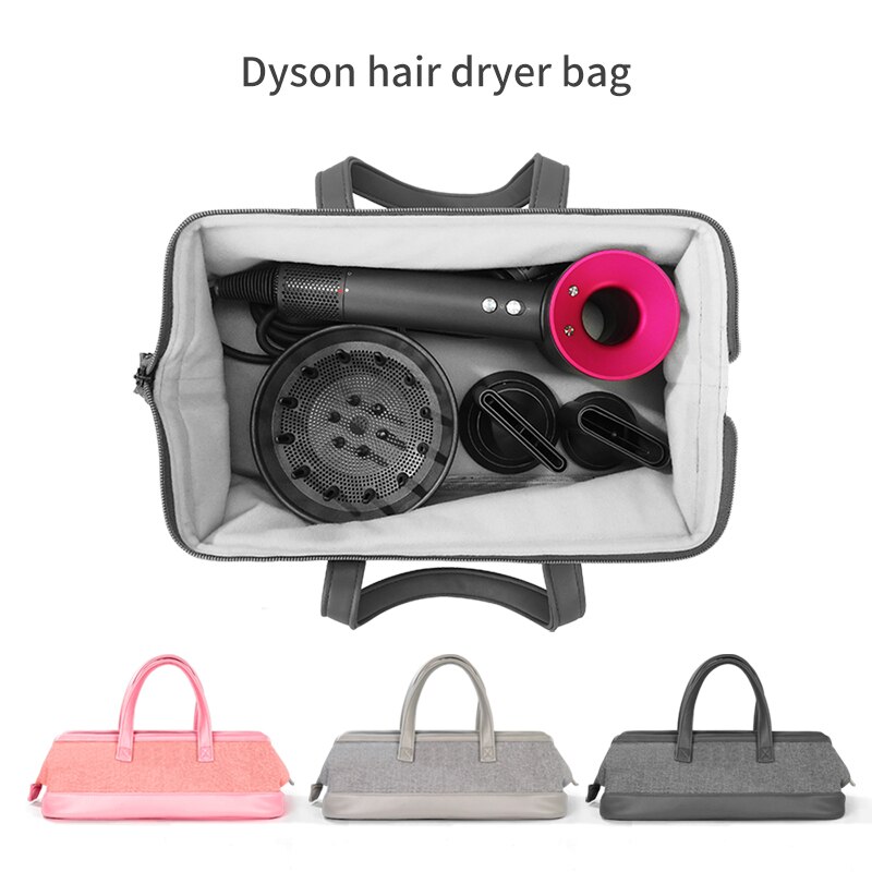Hair dryer travel case, hair bag, large capacity storage bag with handle for dyson hair dryers, portable case, dustproof organizer