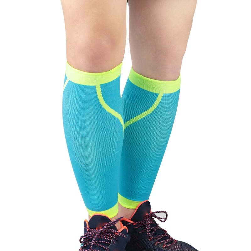 One-legged Knit Soft And Comfortable Compression Non-slip Pain-relieving Riding Leg Sleeve Elastic Breathable: Blue / L