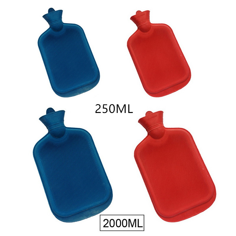 250ML- 2000ML Small Rubber Water Bag Girls Portable Hand Warm Feet Thick High Density Rubber Hand Bag Warming Winter Bottle