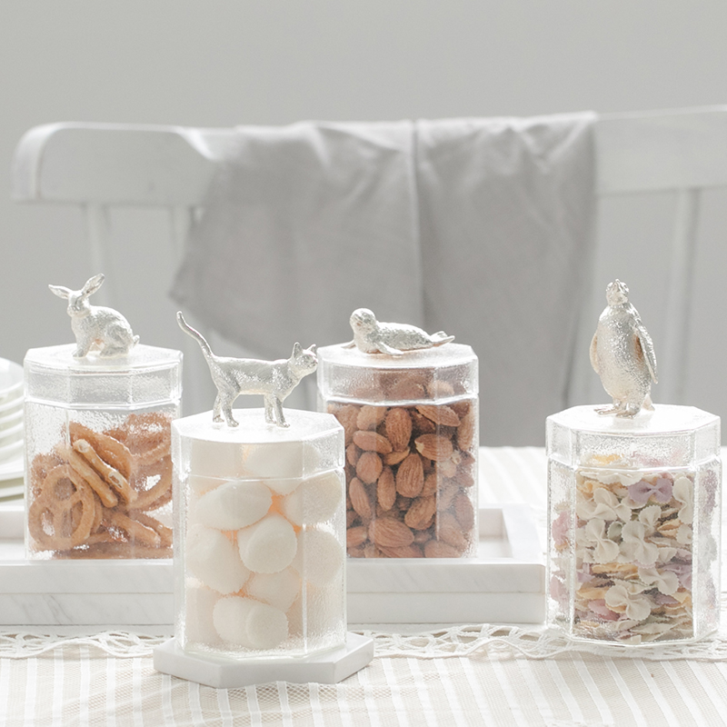 animal storage Bottle Kitchen Glass jar canister tea Cans home coffee cans cosmetic jewelry storage tank Sugar bowl