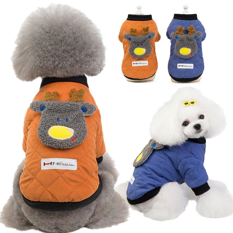 Colete de inverno para cachorro, fantasia para cachorro de estimação, quente e grossa