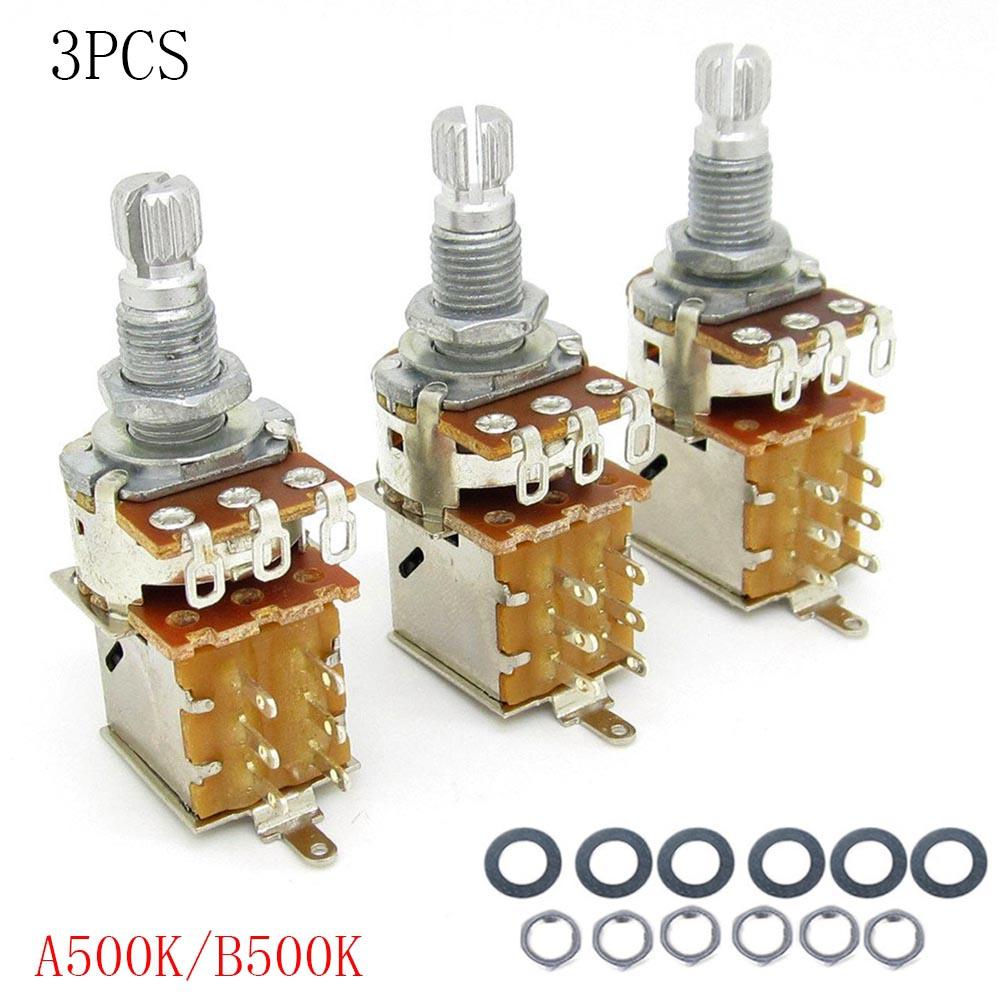 3 Stuks Push Pull Potentiometer Volume Tone As Schakelaar Voor Gitaar Liefhebbers Beginners Elektrische Gitaar Accessoires: Default Title