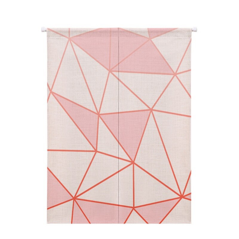 Exquisita cortina para puerta con estampado geométrico de grano de mármol, decoración de lino y algodón, cortinas, tapices, pantallas y separadores de habitación