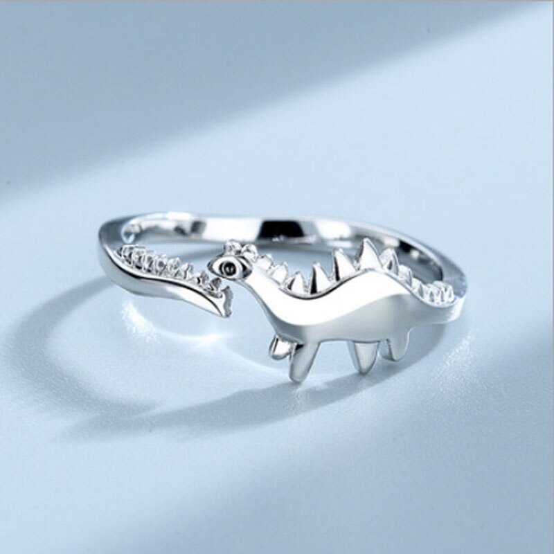 Dinosaurier Ringe Tyrannosaurus Stegosaurus minimalistisch Netter Ebene Ring Männer Frauen modisch Schmuck Einstellbar Größe