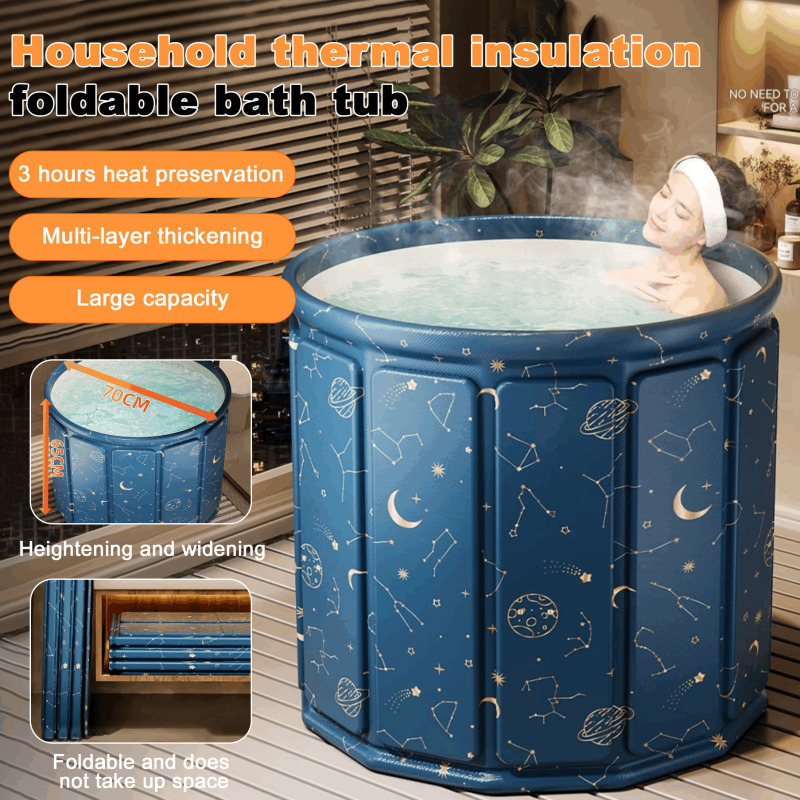Cubo de baño plegable para adultos para el hogar, cubo para remojo de cuerpo completo, cubo para natación, bañera para sentarse, cubo de baño de almacenamiento plegable completo