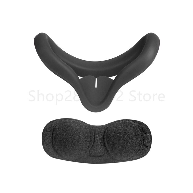Dustproof Lens Anti Scratch Case Silicone Eye Cover Pad Skin for Oculus Quest 2: Black