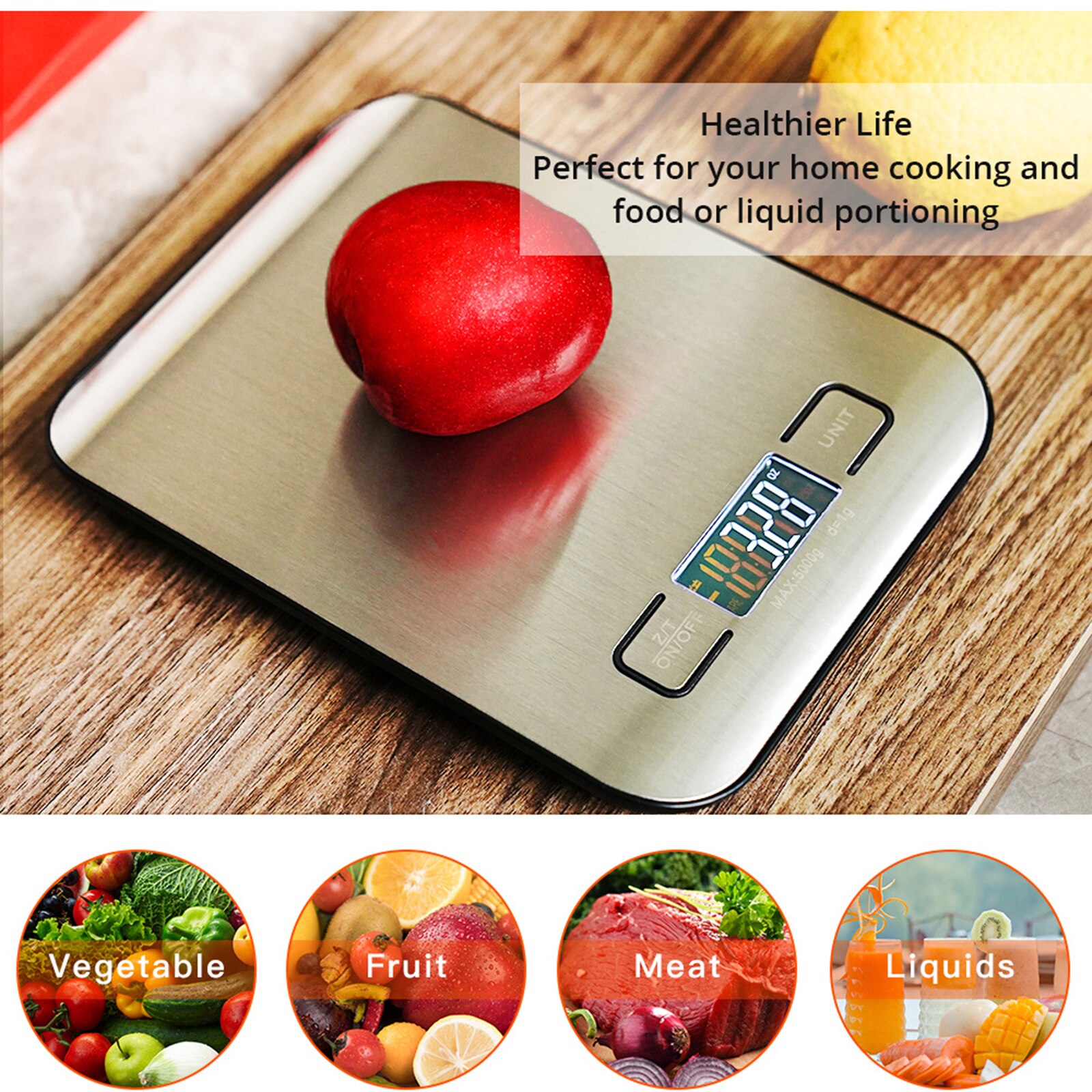 Electronic Weighing Scale Kitchen Scale Measuring Tools Weight Balance Portable Electronic Food Scales